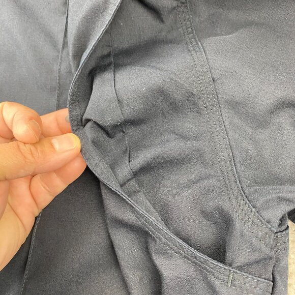 5.11 Tactical Shirt Men Medium Tall Neck 15-15.5 Black Button Up Polo Uniform - Picture 7 of 10